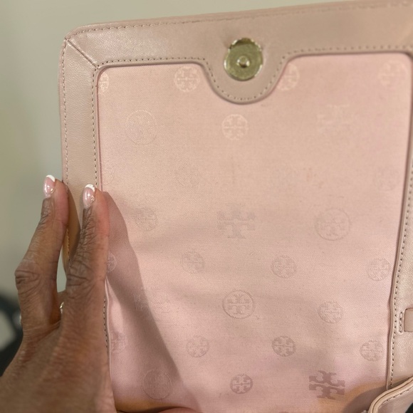 Tory Burch Purse Pink Gold Chain Quilted Leather purse - Picture 11 of 13